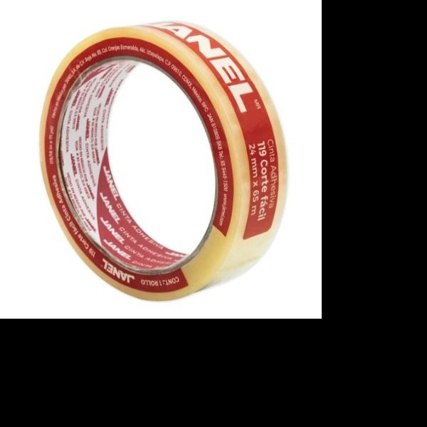 CINTA ADHESIVA CORTA FACIL 119 24X65 TRANSP. C36